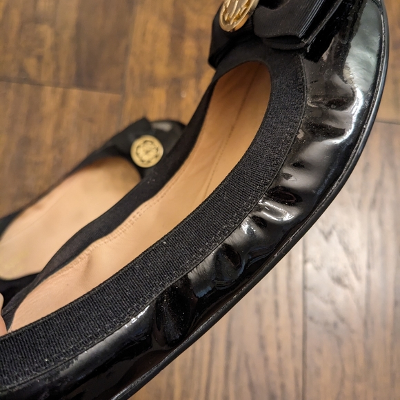 Kate Spade Patent Leather Bow Ballet Flats - Picture 3 of 9